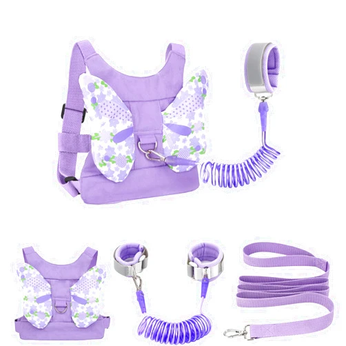 FITARTS Toddlers Leash + Anti Lost Wrist Link Child Kids Safety Harness Kids Walking Wristband Assistant Strap Belt for Girl Pink Christmas Gift (Purple)