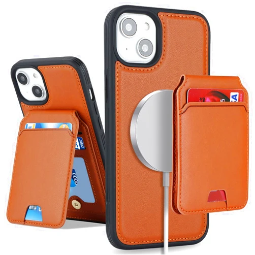 SailorTech iPhone 13 Mini case with Credit Card Holder mag Safe, iPhone 13 Mini Phone Leather Case Wallet for Women Compatible mag Safe Wallet Detachable 2-in-1 for Men-Brown