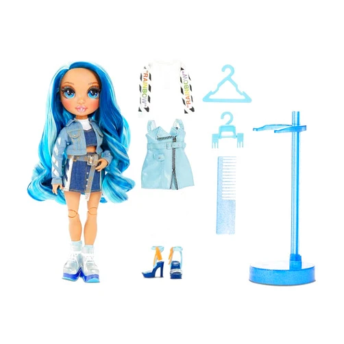 MGA Entertainment Rainbow Surprise Rainbow High Skyler Bradshaw - Blue Clothes Fashion Doll with 2 Complete Mix & Match Outfits and Accessories, Toys for Kids 4 to 15 Years Old