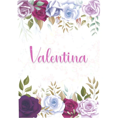 Helgard Larissa GM Publishing Valentina: Notizbuch A5 | Personalisierter vorname Valentina | Geburtstagsgeschenk für Frau, Mutter, Schwester, Tochter | Design: Blumendekoration | ... A5 (14,8 x 21 cm) (German Edition)
