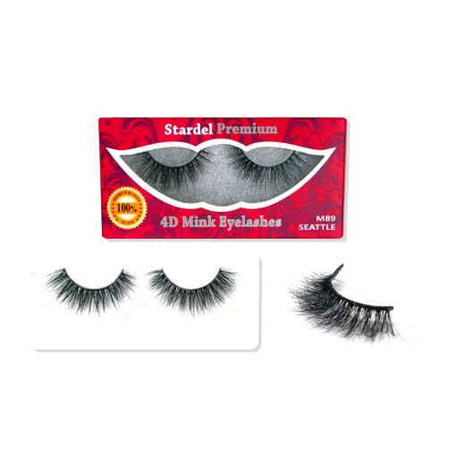 STARDEL 4D Premium Mink Lashes-Seattle | More than 3D Fluffy Volume False Eyelashes | Dramatic Volume and Comfortable | Reusable | 100% Handmade