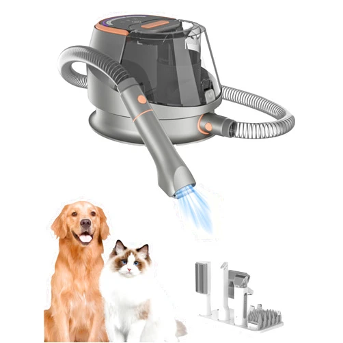 Govisiry dog grooming vacuum kit: 7 dog grooming tools and 5 combs - hair vacuum remover for pet