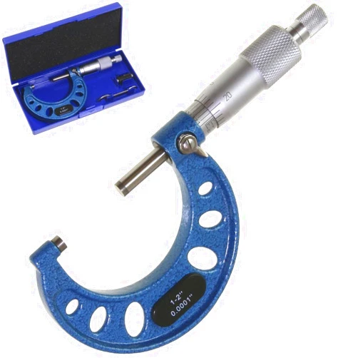 Anytime Tools Outside Micrometer Professional Grade Precision Machinist Tool (1-2