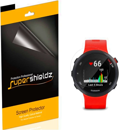 Supershieldz (6 Pack) Designed for Garmin Forerunner 55 / 45s / 45 Screen Protector, High Definition Clear Shield (PET)
