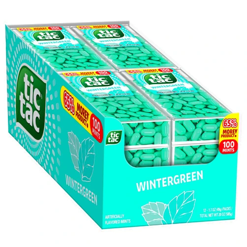 Tic Tac Wintergreen Breath Mints, Bulk 12 Pack, On-The-Go Refreshment, 1.7 oz Each