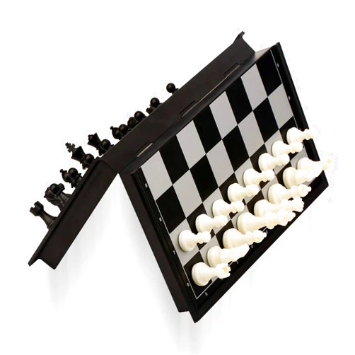QuadPro Magnetic Travel Chess Set with Folding Chess Board Educational Toys for Kids and Adults, 2 players