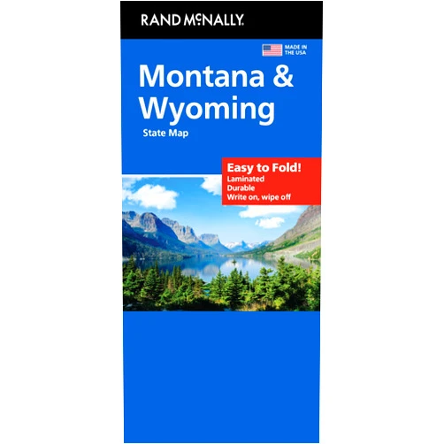 Rand McNally Easy to Fold: Montana, Wyoming Laminated Map