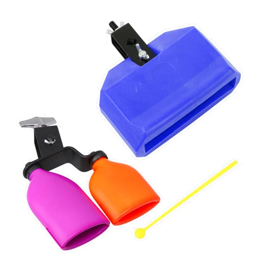 Yibuy 2Pcs Musical Percussion Jam Block Drum Parts Blue and Dual Color Set