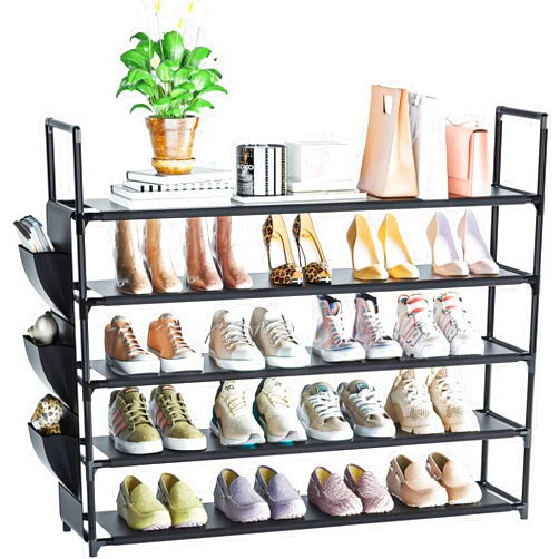 OYREL Shoe Rack 5 Tier Shoe Organizer Shoe Storage 20-25 Pairs Shoe Rack for Closet Shoe Rack Organizer Entryway Shoe Holder Space Saving Shoe Shelf Shoe Stand Large Tall Shoe Tower Garage Door