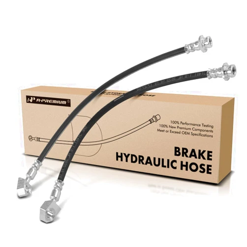A-Premium Front Driver and Passenger Brake Hydraulic Hose Compatible with Nissan and Datsun Models - Pickup 1972-2006, D21 1986-1994, RWD - Replace# 4621101G10(Pack of 2)