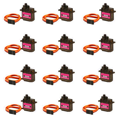 DORHEA 12PCS MG90S Servo Micro 360° 9G Servo Motor Geared Micro Servo Motor 9G Smart Robot Compatible with Raspberry Pi Project Car Helicopter Airplane Boat (360 Rotating)