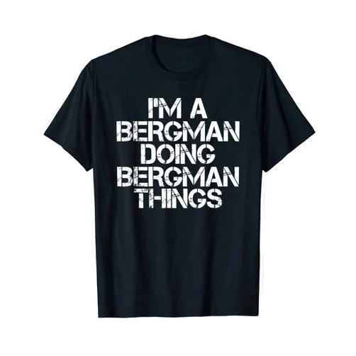 Sarcastic Personalized Last Name Christmas Team BERGMAN Funny Surname Family Tree Birthday Reunion Gift Idea T-Shirt