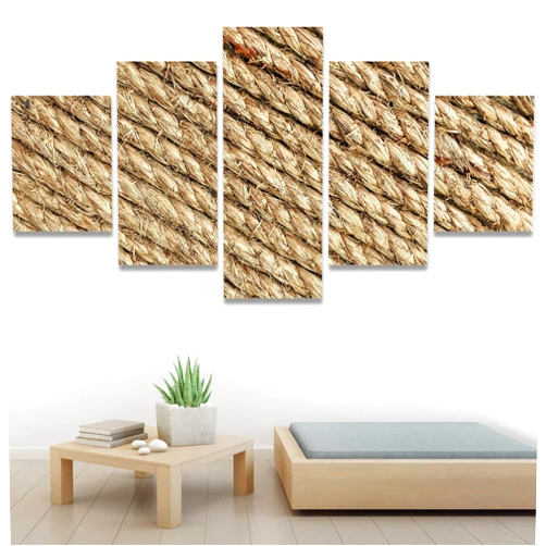 SIGNWIN 5 Panel Canvas Wall Art Abstract Colorful Geometric Hallway Minimalist Mixed Media Multicolor Patterns for Home Decorations Ready to Hang - 60