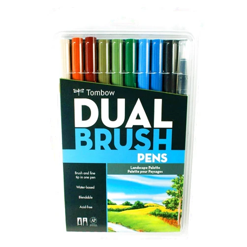 Tombow ABT Dual Brush Pen set of 10, LANDSCAPE
