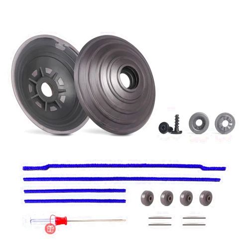 WYWY.Wide Ball Wheel +Plush Strips +Head Roller Set Compatible with Dyson V6 V7 V8 V10 V11 DC62 Vacuum Cleaner Head Parts 35W 50W Direct Drive Cleaner Accessories