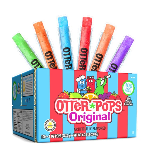 Otter Pops, Original Assorted Freezer Pops, 1oz Freeze Pops in Six Zippy Flavors, 100 Count, (85100)