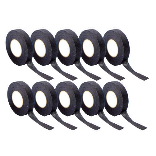 SANKEMU 10 Rolls Wire Harness Tape, 3/4 inch x 49 Feet Adhesive Fabric Tape,High Temp Wiring Loom Self-Adhesive Felt Cloth Electrical Tape for Automotive Engine