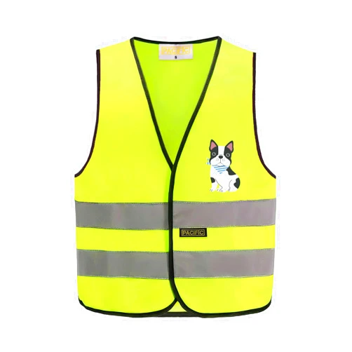 PACIFIC PPE Children's High Visibility Vest, Kids Reflective Safety Traffic Vest for Running Kindergarten Preschool Children, Yellow, X-Small