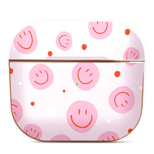 Berkin Arts Compatible with AirPods Pro 1st Generation Case Ultra Slim Protetive Cover with Keychain Serial Art Disco Smile