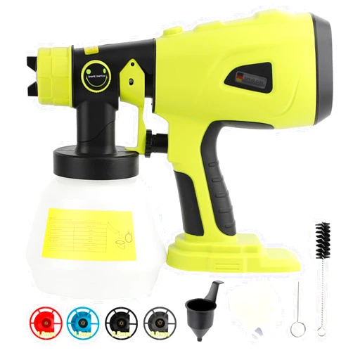 Jurliful Cordless Paint Sprayer Gun for Ryobi 18V Battery,Wireless Electric Sprayer Gun,Spray Paint Gun with 1000ml Large Container, Ideal for Cabinets, Fence, Chairs, Walls, DIY Works（Battery Not Included）