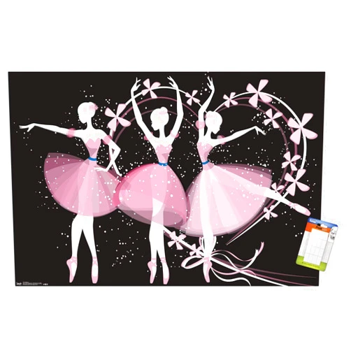 Trends International Dancing Ballerinas Wall Poster, 22.375