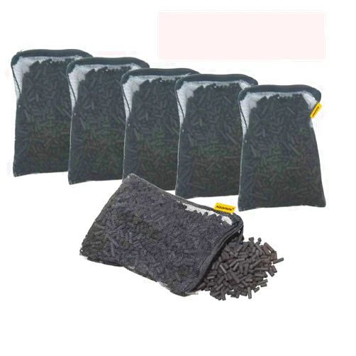 Aquapapa 6 lbs Carbon Charcoal Filter Media Pellets in 6 Mesh Bags for Aquarium Fish Tanks