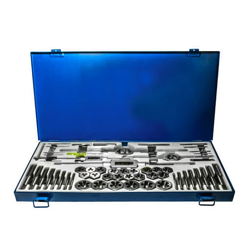 Century Drill & Tool – 98958 Carbon Steel Fractional Tap and Die Set, 58 Piece Tool Set – Tool Kit for Hand Cutting Applications, Construction