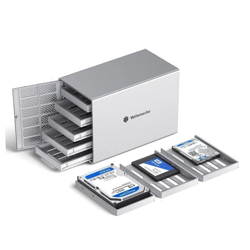 Yottamaster 5 Bay External Hard Drive Enclosure, Aluminum USB3.0 3.5