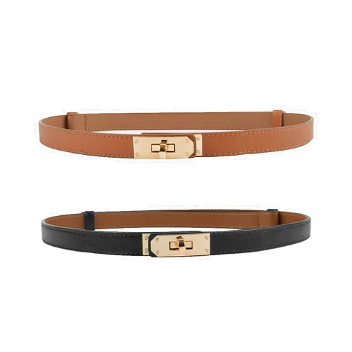 FENLDY Adjustable Thin Belts For Womens Skinny Belts For Dresses Womens Solid Color Alloy Turn Lock Belts For Jeans