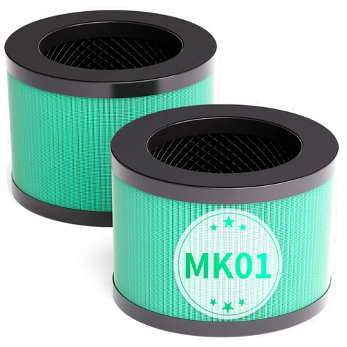 PacHamper 2 Pack MK01 MK06 True HEPA Replacement Filter Compatible with AROEVE MK01 MK06 and Kloudi DH-JH01 Air Purifier, Pet Dander Version