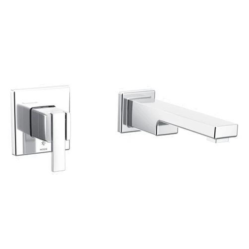 Moen WTS911 90 Degree Single Handle Wall Mount Filler High Flow Tub Faucet with 10