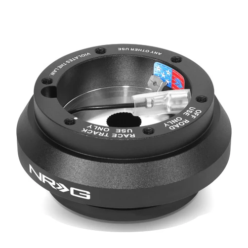 NRG Innovations NRG-SRK-120H Racing Style Steering Wheel Quick Release Short Hub Adapter, 6 X 70mm Bolt Pattern, Black Body