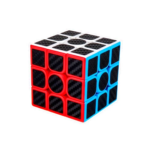 AMAZA 3x3 Speed Cube Magic Cube Carbon Fibre Cube Stickers Speed Cube 3x3x3 Black for Kids and Adults