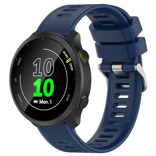 Nacorulu Compatible with Garmin Forerunner 55 Watch Band, 20mm Silicone Replacement Bands for Garmin Vivoactive 3 / Vivoactive 5 / Forerunner 245 / Forerunner 645 Smartwatch.