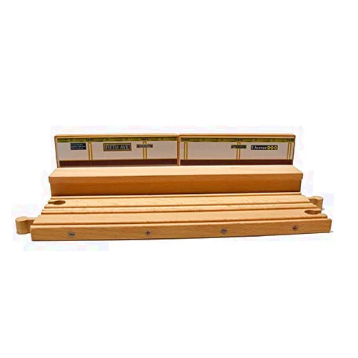My Pet Elephant Munipals MP01-151SS Wooden Subway Customizable Train Station Compatible with All Wooden Railways