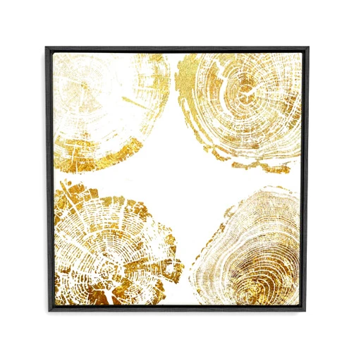 SIGNFORD Framed Canvas Home Artwork Decoration Annual Ring Canvas Wall Art for Living Room, Bedroom - 16x16 inches