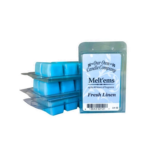 Our Own Candle Company Premium Wax Melt, Fresh Linen, 6 Cubes, 2.4 oz (4 Pack)