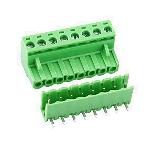 LuoQiuFa 10 Set 8-pin 5.08mm Pitch Right Angle PCB Pluggable Terminal Block Connectors