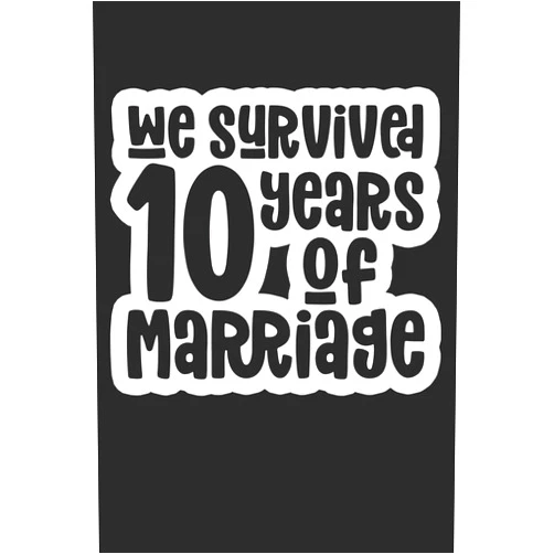 By InkDrop Publishing (Author) We Survived 10 Years Of Marriage: Composition Lined Notebook Journal for Couples