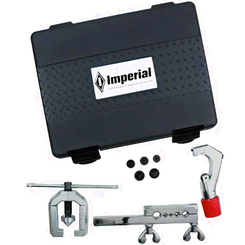 Imperial Tools 45-Degree Double Flaring Tool Set with Tubing Cutter, Compatible with MATCO Tools DFK93