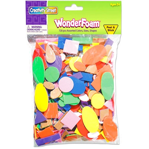 Pacon Chenille Kraft Peel & Stick Wonderfoam Multi 720 Pcs/bag