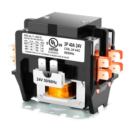 WUYELIN HVAC Motor Contactor, 24V 40 Amp Coil 2 Pole Replacement Relays Compatible with C230B, Air Conditioner, Heat Pump, Refrigeration Systems