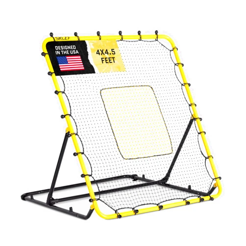 SKLZ Fielding Trainer - Baseball, Softball & Volleyball Rebounder Net. Enhanced Solo Fielding Practice for Skill Development. High-Performance Multi-Sport, Portable, 3 Ball Return Angles, 4x4.5 Feet
