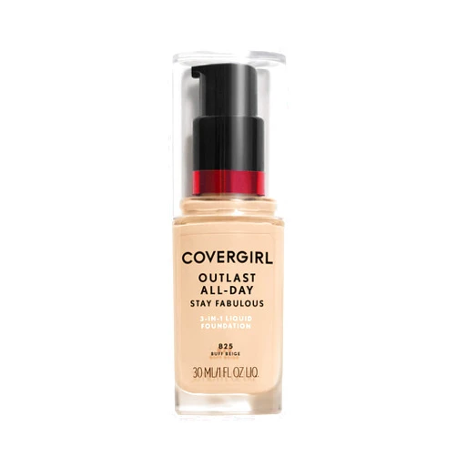 Covergirl Outlast All-Day Stay Fabulous 3-in-1 Foundation, Buff Beige, 1 Fl Oz