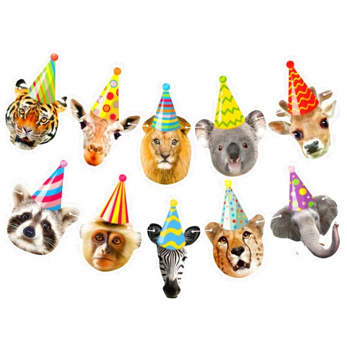 Hooqict Safari Animals Happy Birthday Banner Animal Birthday Party Decorations Party Animal Banner Garland Birthday Decorations for Kids Wild Zoo Birthday Party Supplies