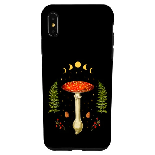 Witchy Goth and Celestial Lunar Creations Dark Academia Cottagecore Mushroom Fungi Case for iPhone XS Max