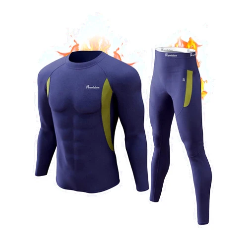 romision Thermal Underwear for Men Long Johns Fleece Lined Hunting Gear Bottom Top Set Base Layer for Cold Weather Gift