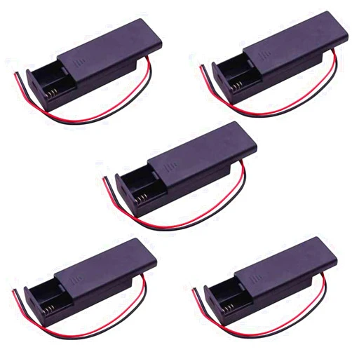 DIYmall 3V 2XAAA Battery Holder Case Cover Shell with ON/Off Switch PH2.0-2Pin Connector for Arduino Raspberry Pi Micro:Bit DIY Project (Pack of 5pcs)