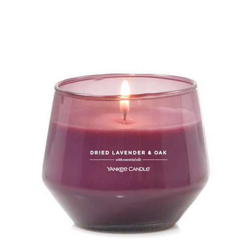 Yankee Candle Studio Medium Candle, Dried Lavender & Oak, 10 oz: Long-Lasting, Essential-Oil Scented Soy Wax Blend Candle | 40-65 Hours of Burning Time