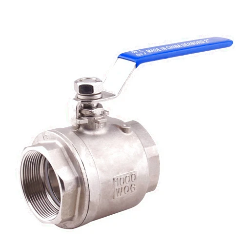 DERNORD Full Port Ball Valve Stainless Steel 304 Heavy Duty for Water, Oil, and Gas with Blue Locking Handles (2